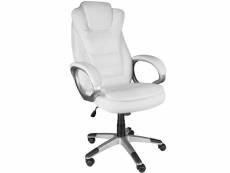 Tectake fauteuil de direction zulu - blanc 404388