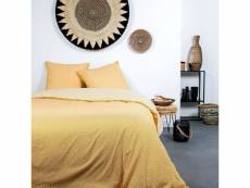 Today parure de lit 2 personnes - 220 x 240 cm - coton imprime jaune ethnique desert chik kalahari TOD3574641081300