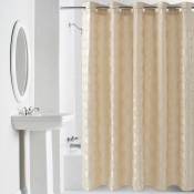 Universal Rideau de douche solide rond élégant tissu polyester épais imperméable rideau de douche moule ensemble de salle de bains