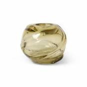 Vase Water Swirl / Verre soufflé bouche - Ø 21 x H 16 cm - Ferm Living jaune en verre
