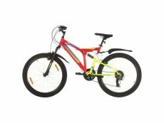 Vidaxl vélo de montagne 21 vitesses roue de 26 pouces 49 cm rouge 3067228