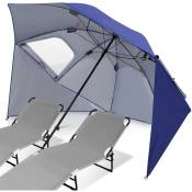 Vingo - Parasol de plage 210 cm anti-vent protection