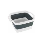 Bac de lavage pliable Sira, bac-vaisselle pliable avec bouchon d'écoulement intégré & anses pour un transport facile, rangement peu encombrant, 8