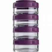 Blender Bottle GoStak 4Pak 40ml, boîtes de conservation, Tritan, sans BPA, Plum C02520
