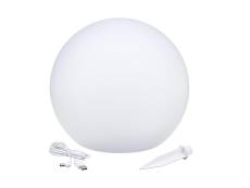 Boule lumineuse solaire flottante à piquer ou à poser LED blanc/multicolore SOLSTY Ø 30 cm
