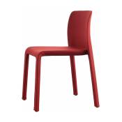 Chaise avec housse en tissu rouge First Dressed - Magis