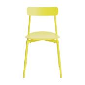 Chaise d'extérieur en aluminium jaune Fromme - Petite