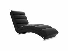 Chaise longue / fauteuil design noir taylor