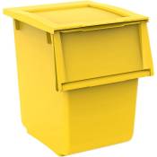 Ecobin 25 Conteneur de 25 litres avec poigne'es pour poubelle Terry Ecoline, couleur jaune a' inse'rer directement dans le porte-sac