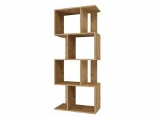 Gilda - bibliothèque modulable style moderne - dimensions 59.5x30x140 cm - meuble séparateur de pièce - chêne
