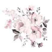 Groofoo - Rose Fleurs et Plantes Autocollants, Muraux Mural Stickers Fleurs de Jardin Aquarelle, Muraux Jardin Fleur Décoration pour Chambre Enfants