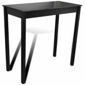 Helloshop26 - Table haute mange debout bar bistrot noir mdf 115 cm