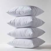 Homescapes - Protège-oreiller imperméable en tissu éponge 60 x 60 cm, Lot de 4 - Blanc
