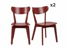 Lot de 2 chaises modernes en bois roxif