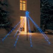 Lumières d'arbre de Noël Intérieur/Extérieur 400 LED bleu 2,5 m