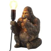 Meubles de lampe à pied Lampes de forme gorille gris 17x18x24cm 27419 - grey - Signes Grimalt