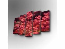 Pentaptyque atos motif champ floral rouge