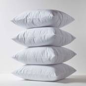 Protège-oreiller imperméable en tissu éponge 60 x 60 cm, Lot de 4 - Blanc - Homescapes