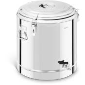 Royal Catering - Conter Isotherme Thermobox Isolation Thermique Acier Inox Robinet 50 Litres