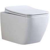 Saniverre - cube wc suspendu avec abattant Blanc -