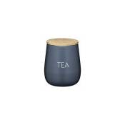 Serenity - Boîte à thé et à infusion avec couvercle hermétique, métal/bois de Poignée, gris/bois, 12,5 x 15 cm - Kitchencraft