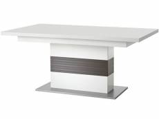 Table à manger extensible coloris blanc et gris - 180-280 x 77 x 100 cm -pegane-