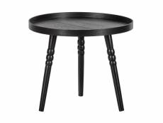 Table d'appoint ronde mdf de pin finition - 45x55x55 cm PONTO Coloris noir
