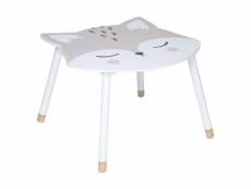 Table enfant design "douceur renard" 64cm blanc