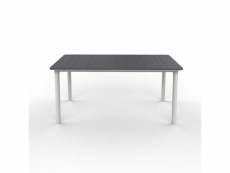 Table noa 160x90 - resol - gris foncé-blancfibre de verre, polypropylène