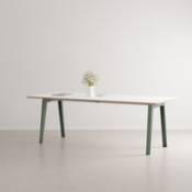 Table rectangulaire New Modern / 220 x 95 cm - Stratifié / 10 à 12 personnes - TIPTOE gris en métal