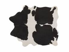Tapis en peau de vache 3-4 m² noir et blanc nasqu 301011