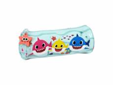 Trousse d'écolier cylindrique baby shark beach day