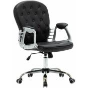 Vidaxl - Chaise de bureau pivotante Noir Similicuir Black