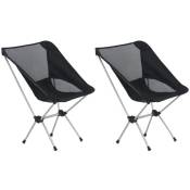 Vidaxl - Chaises de camping pliables et sac 2 pcs 54x50x65 cm Aluminium