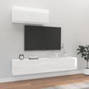 Vidaxl - Ensemble de meubles tv 3 pcs Blanc brillant