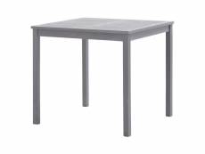 Vidaxl table de jardin gris 80x80x74 cm bois d'acacia massif 46324