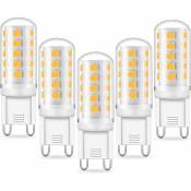 5pcs led Lampe Céramique Perles G9 Haute Tension Miroir Phare Suspension, G9-5W, 6000-6500K, Lumière Blanche, Convient pour L'éclairage Intérieur
