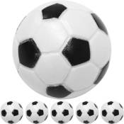 Balles de baby-foot en abs, 5 ou 10 pièces, couleur : noir/blanc (aspect classique du football), dures et rapides, diamètre 31 mm, ballon de