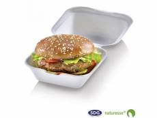 Boîte à hamburger en pulpe de cellulose biodégradable