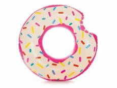Bouée gonflable "donut croqué" 107cm multicolore