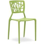 Chaise d'extérieur - Chaise de jardin design - Viena Olive - PP, Plastique - Olive