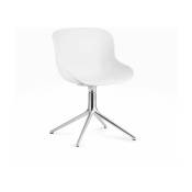 Chaise pivotante 4 pieds en aluminium et pp blanc Hyg - Normann Copenhagen