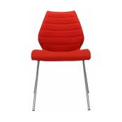 Chaise rembourrée rouge Maui Soft - Kartell