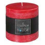 Comptoirdelabougie - Bougie Cylindrique Rustic 10cm Rouge