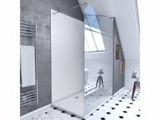 Ensemble complet douche à l'italiennne avec receveur 90x120 + paroi miroir + panneaux muraux blanc