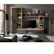 Ensemble meuble TV BOOM - TREND TEAM - 5 Portes - LED