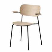 Fauteuil empilable Co Chair / Bois & métal - Menu noir en bois