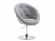Fauteuil oeuf capitonné design en tissu rembourré gris chaise bureau réglable fal10051