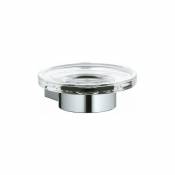 Keuco - Porte-savon PLAN complet avec bol en cristal véritable aluminium anodisé argent