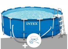 Kit piscine tubulaire Intex Metal Frame ronde 4,57